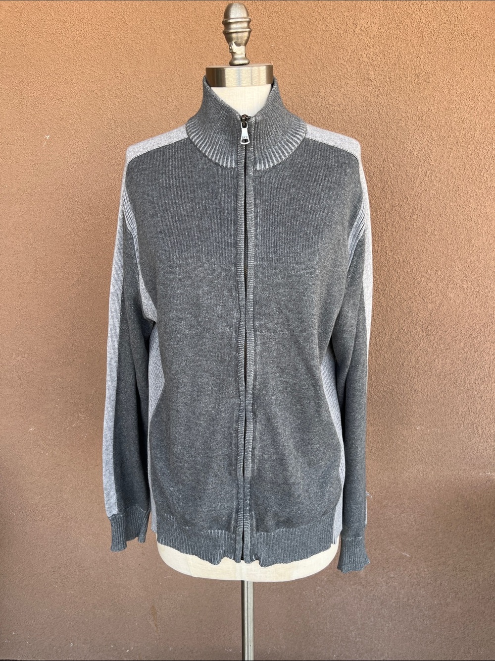 BKE full zip mock neck sweater